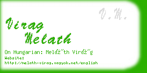 virag melath business card